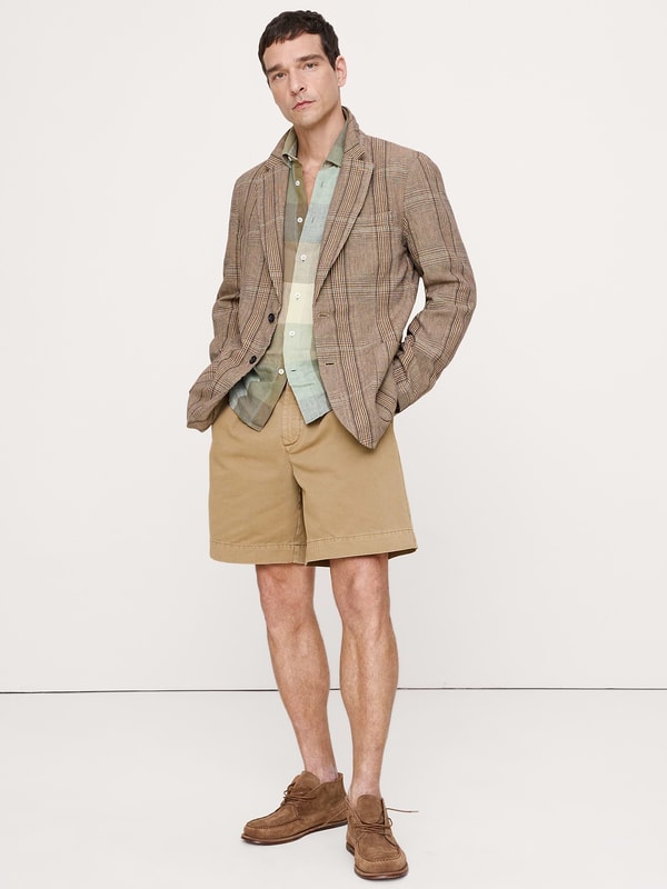 Banana Republic Italian Plaid Cotton-Linen Blazer Review