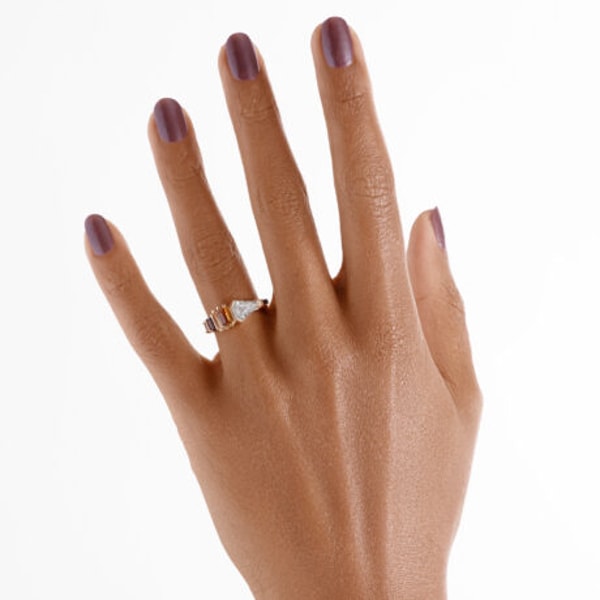 Bario Neal Fusion Shield Cut Diamond and Apricot Sapphire Ring Review