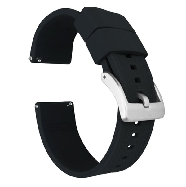 BARTON Watch Bands Black Elite Silicone Watch Band Review
