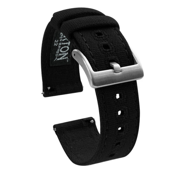 BARTON Watch Bands Amazfit Bip Black Canvas Watch Band Review