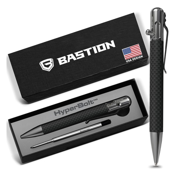 BASTION Carbon Fiber and Stainless Steel - Bolt Action Pen Review