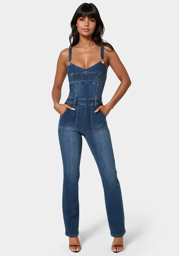 Bebe Denim Overall Jumpsuit Review