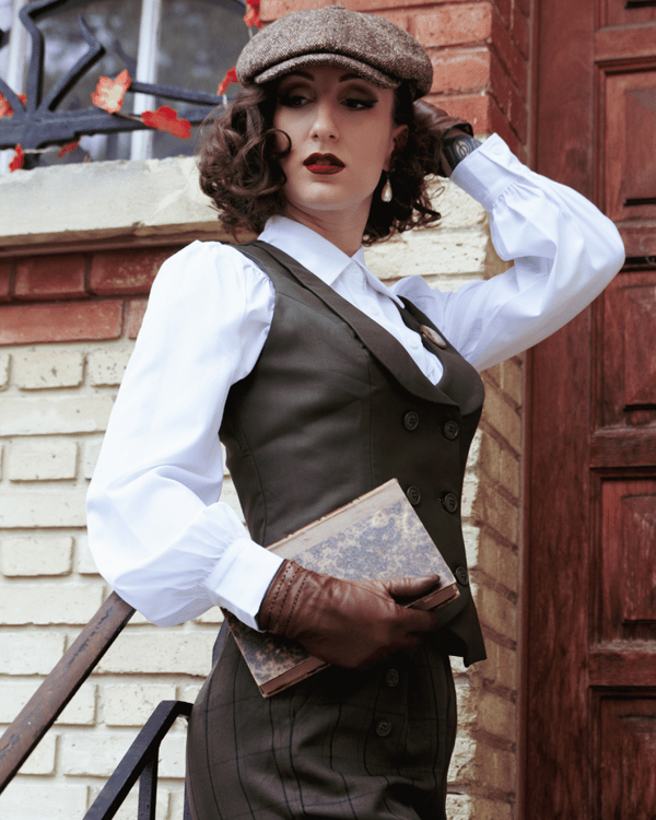 Double Breasted Waistcoat Vintage Lapel Collar Vest Coat with 2 Pockets Review