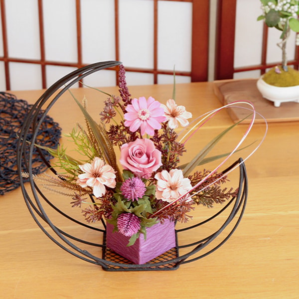 Belle Vie Fleur 和風プリザーブドフラワー 三日月の舞 レビュー