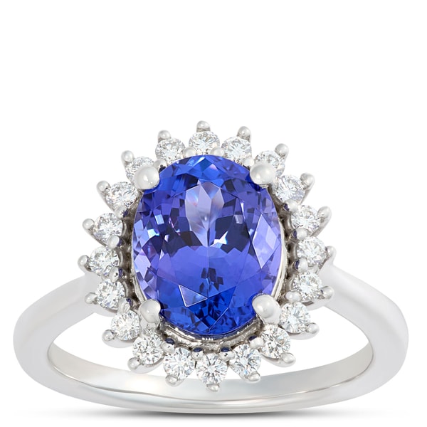 Ben Bridge Jeweler Oval Tanzanite and Diamond Halo Ring Review