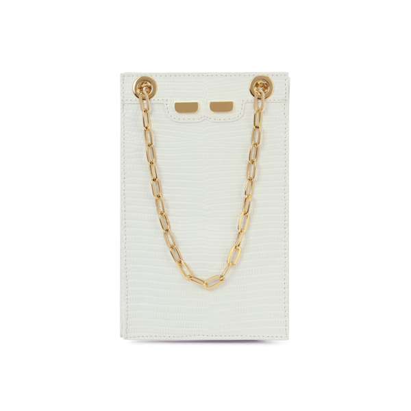 Bene Handbags Catherine Cellphone Pouch in White Lizard Review
