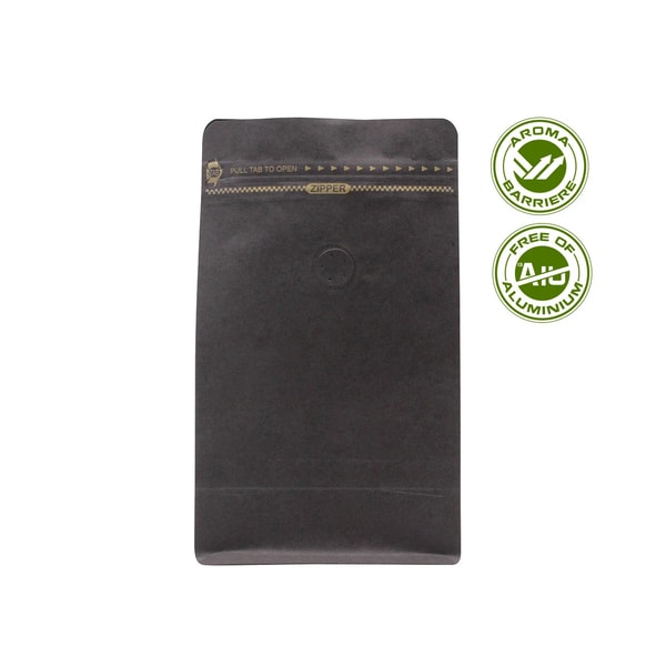 BFT Verpackungen Flachbodenbeutel mit Ventil und Druckverschluss - Kraftpapier schwarz Bewertung