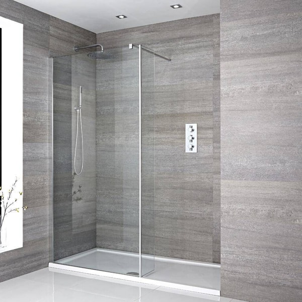 Big Bathroom Shop Milano Portland - Chrome Walk-In Shower Enclosure with Tray Review