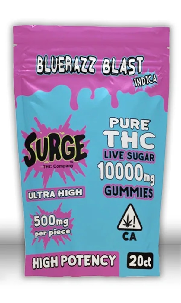 Big D CBD Surge Pure THC Live Sugar Gummies 10000mg Review