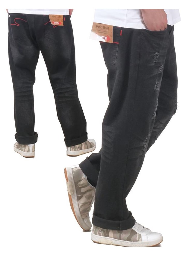 BIG M ONE DANIEL DODD ダメージ加工 ルーズフィット ストレッチ デニム パンツ レビュー