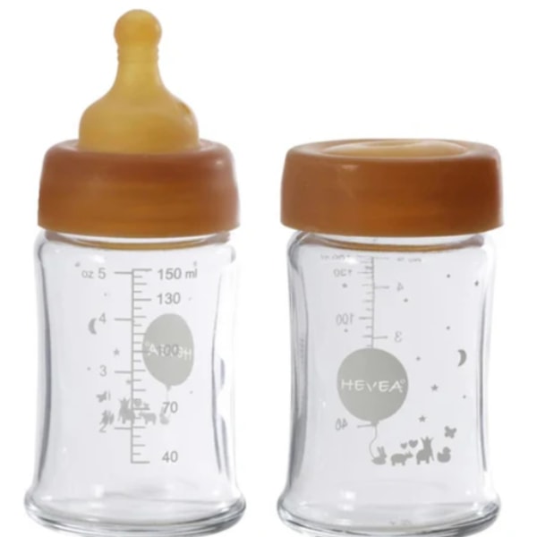 Biome Hevea Wide Neck Glass Baby Bottle 2pk 150ml - Slow Flow 0-3 months Review