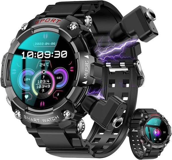 BKWAT Smart watch with earbuds for Men Women,1.52" HD Touch Screen Review