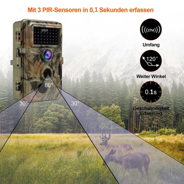 BlazeVideo Wildkamera 64MP 2304*1296p Bewertungen