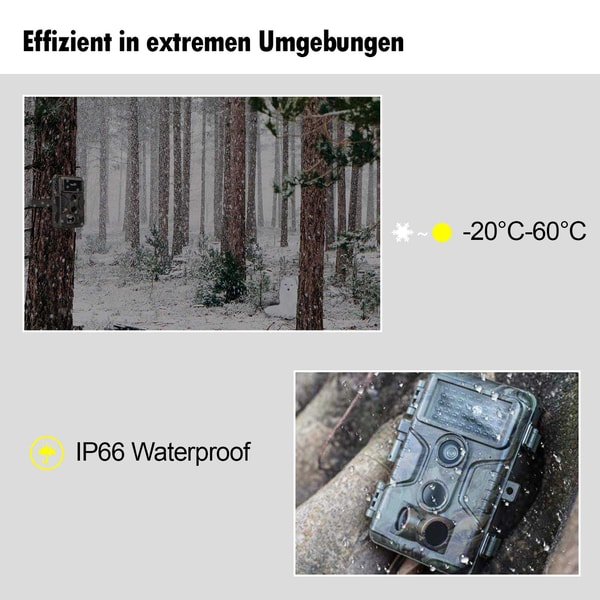 BlazeVideo Wildkamera jagd 64MP 1296p &Uuml;berwachungskameras Bewertungen