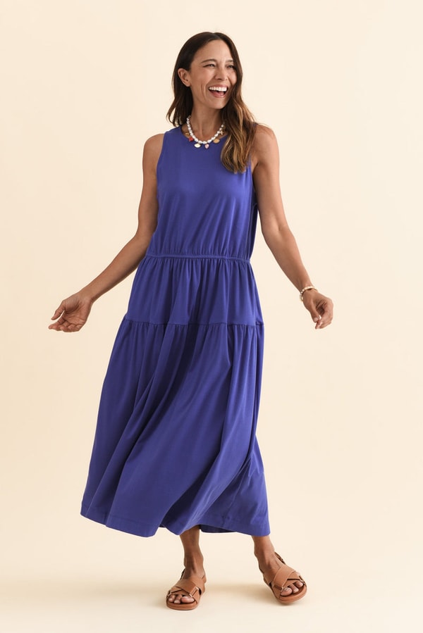 Blue Bungalow Coco Blue Cotton Tier Dress Review