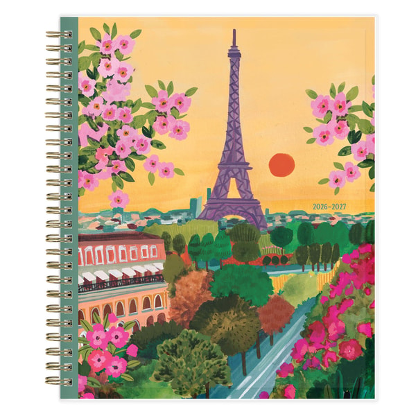 Blue Sky Rooftops in Paris 2026-2027 Weekly 15-Month Planning Calendar Review
