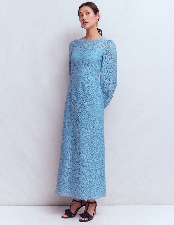 Boden Hochgeschlossenes Spitzenkleid Bewertung
