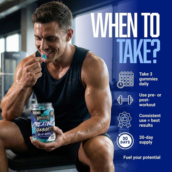 Bodybuilding Warehouse Warrior Creatine Monohydrate Gummies Review
