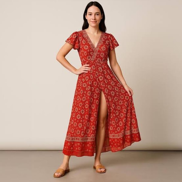 Boho Via Bohemian Summer Short Sleeve Dress Review