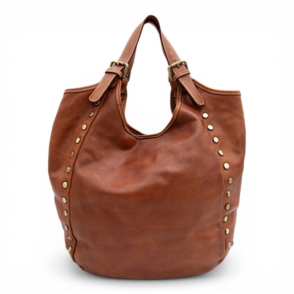 Bolsa Nova Slouchy Stud Tote in Cognac Review