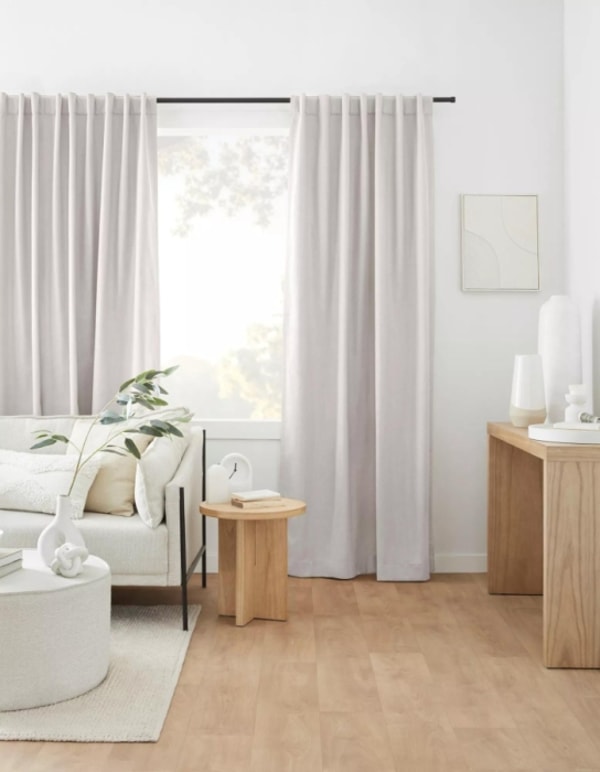 Bouclair Off White Taha Rod Pocket Back Tab Blackout Curtain Reviews