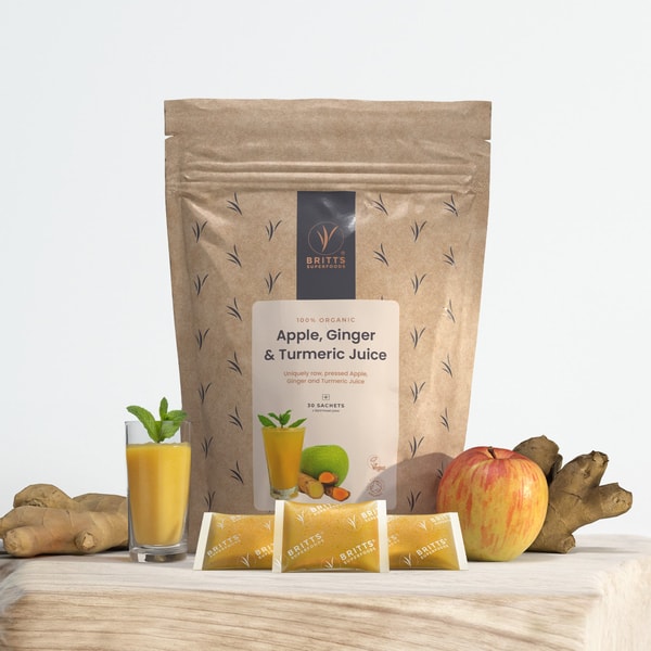 Britt's Superfoods Apple, Ginger and Turmeric Juice Shots Review