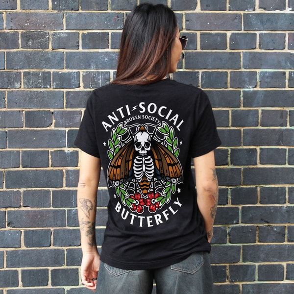 Broken Society Clothing Anti-Social Butterfly T-shirt Review