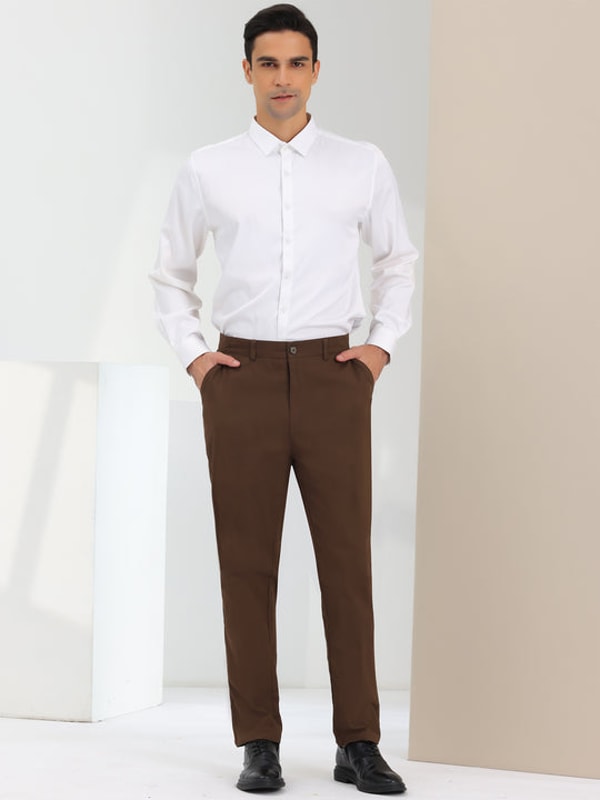 Bubl&eacute;don Men's Dress Pants Classic Fit Flat Front Solid Color Review