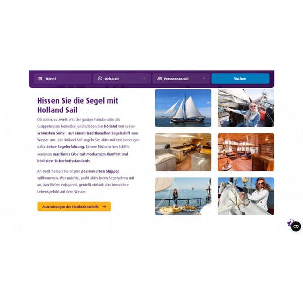 Buchung und Ablauf bei Holland Sail