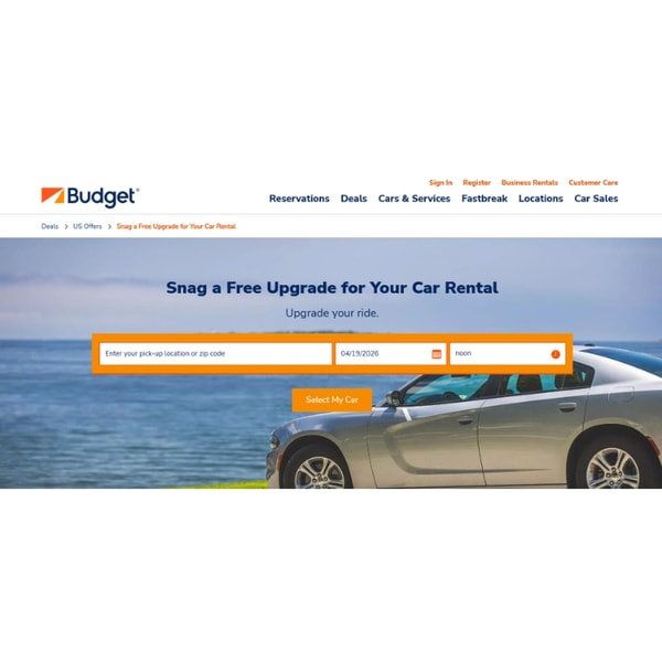 Budget Car Rental Free Upgrade Deal Review