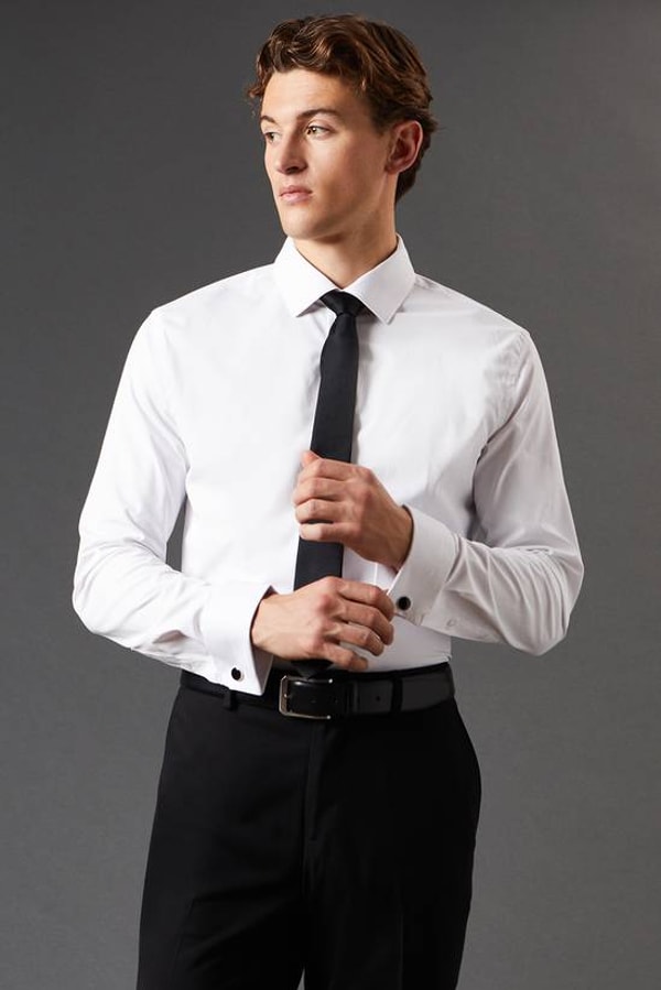 Burton White Easy Iron Double Cuff Tailored Long Sleeve Shirt Reviews