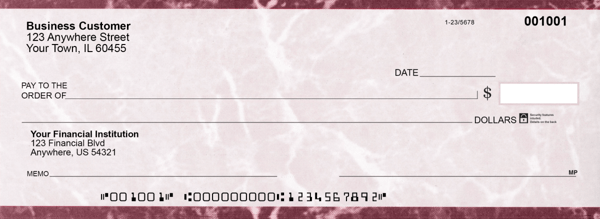 Buschecks.com Burgundy Marble Business Pocket Checks Review