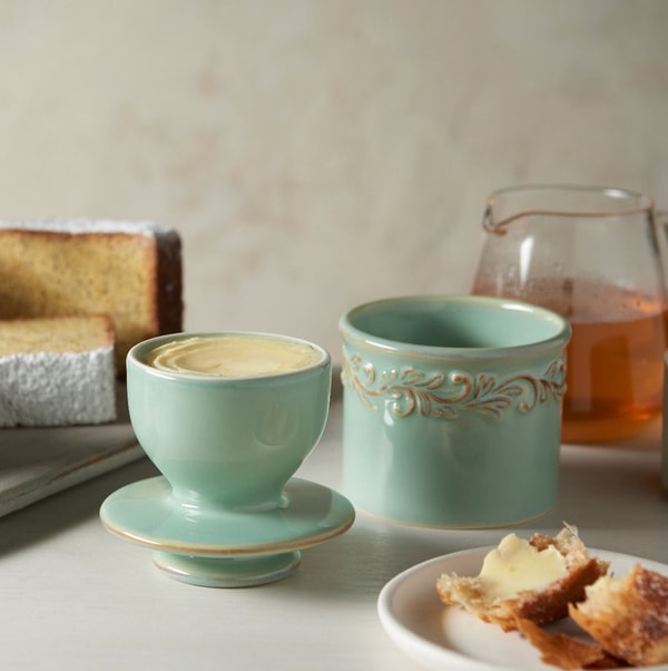 Butter Bell Crock Sea Spray Antique Review