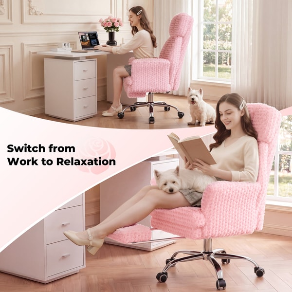 Buyglobal Rose Velvet Office & Vanity Chair Review