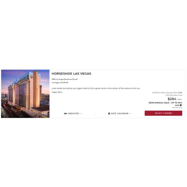 Caesars Entertainment Horseshoe Las Vegas Review