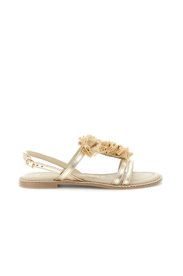Caf&egrave;Noir T-Riemen-Sandalen Light Gold Bewertung
