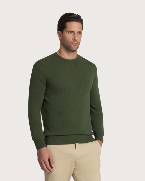 Camicissima Maglione girocollo Legnone cachemire blend verde militare Recensione