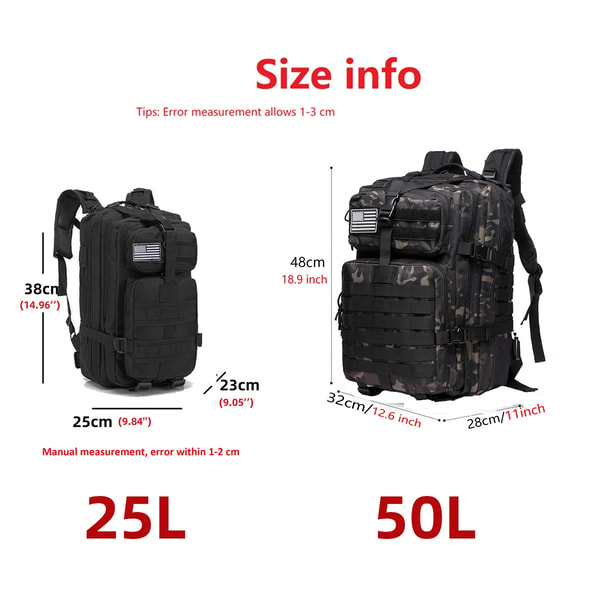 Camping World 25L/50L Tactical Backpack Review