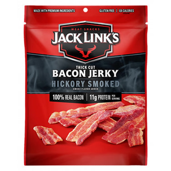 Candy Retailer Jack Links Jerky Bacon Hickory Smoked 2.85oz Bag Review