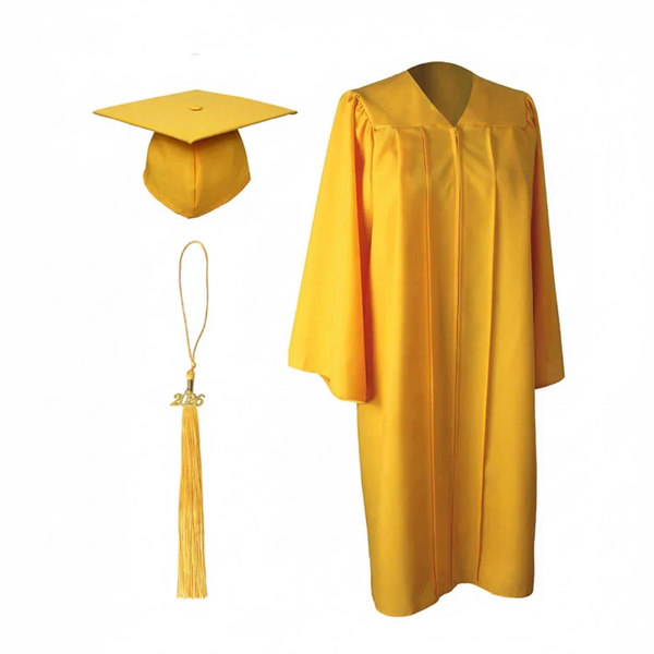 Cap and Gown Direct Matte Gold Cap, Gown and Tassel for Graduation Review