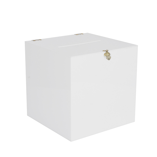 Care You White Acrylic Wedding Wishing Well with Gold Love Review