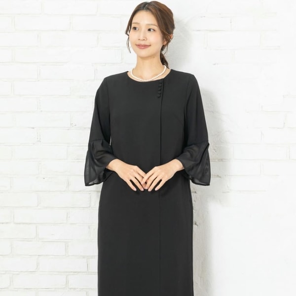 Cariru Formal Select Shop フレアシフォン袖ワンピース レビュー