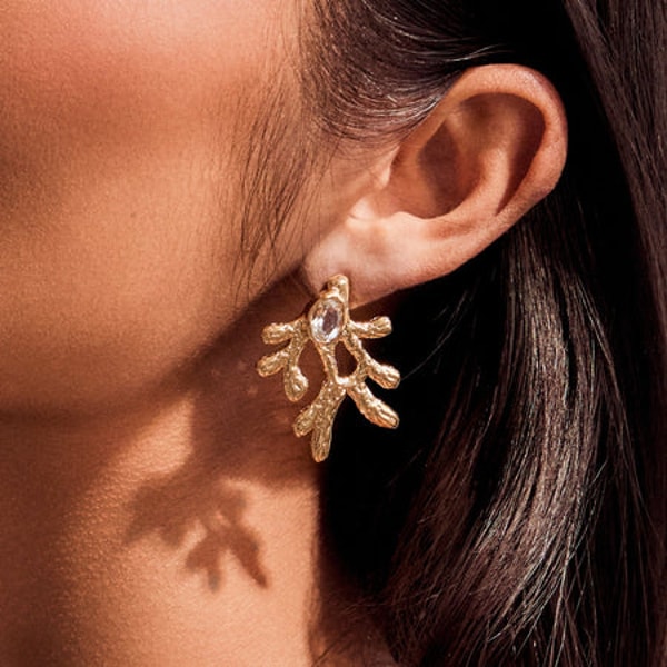 Carrie Elizabeth Green Amethyst Statement Coral Earrings Review