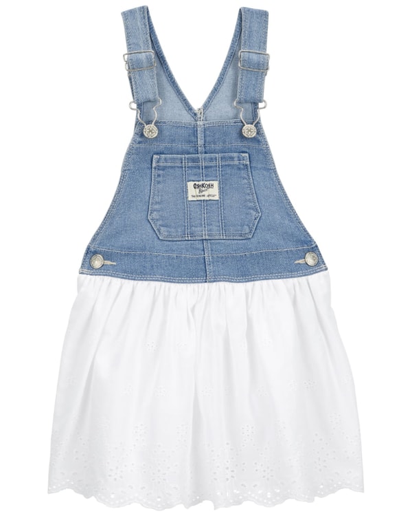 Carter's Vestido Estilo Jersey Con Ojales En Denim Rese&ntilde;a