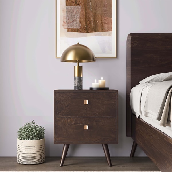 Casa Bella Furniture Oslo Walnut Mango Bedside Table Reviews