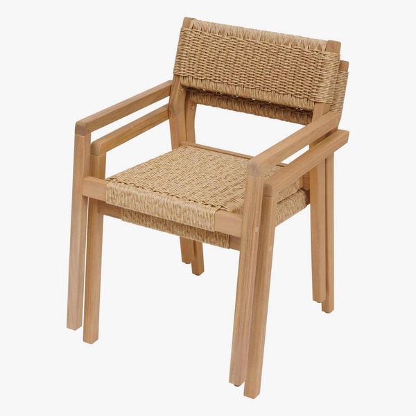 Casa Viva Silla de jard&iacute;n apilable de madera de acacia Temira Review