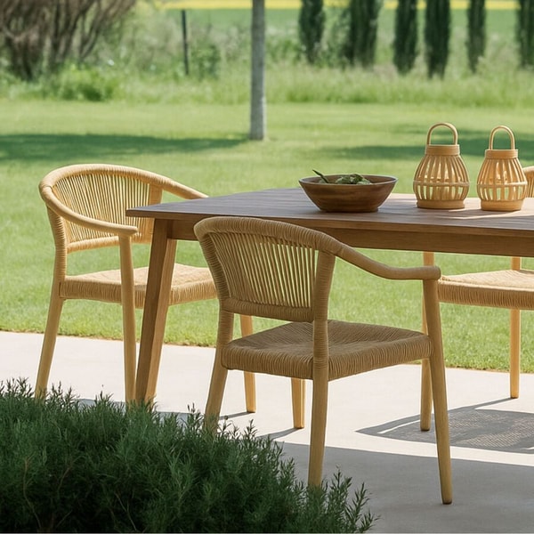 Casa Viva Silla de jard&iacute;n de aluminio y rat&aacute;n sint&eacute;tico Florida Review