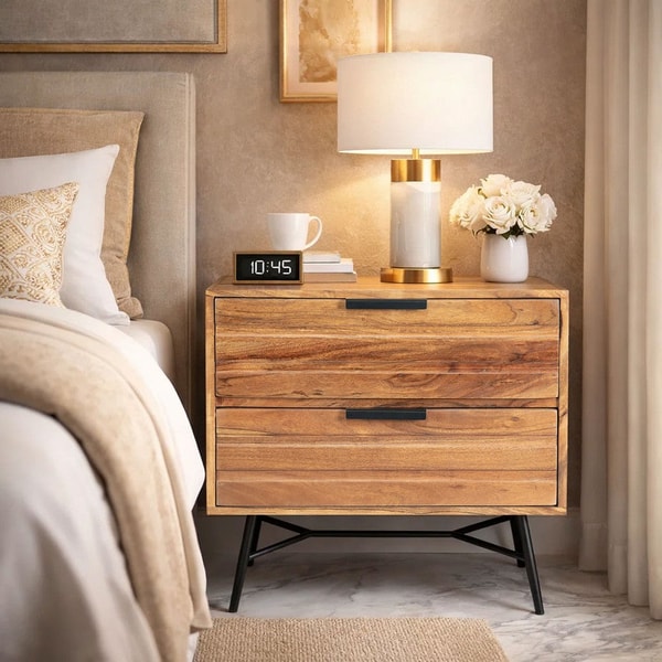Casagear 2 Drawer Wooden Nightstand Review