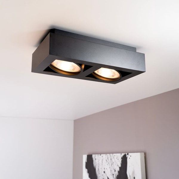 INTOLED Castor Nero II Rectangular 2-Light Ceiling Lamp Reviews