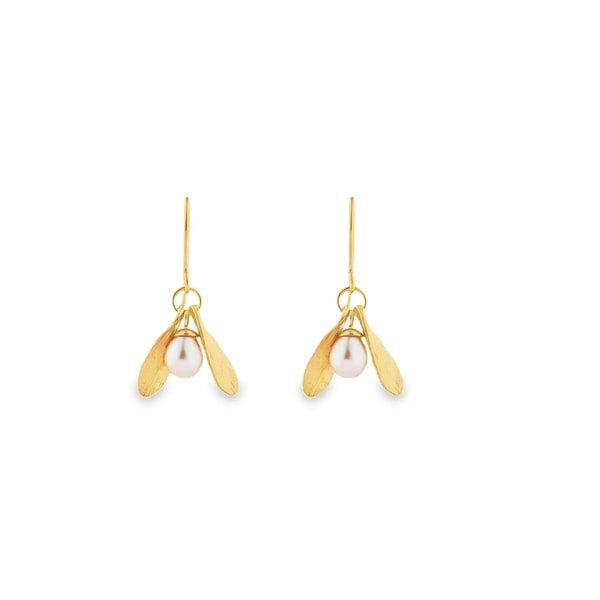 Catherine Zoraida Gold Double Leaf and Pearl Earrings Review